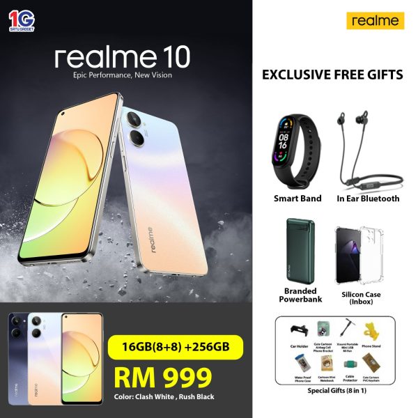 realme 11 Pro 5G (8GB+8GB Extended Ram)+256GB Rom (Original Malaysia Set)  With Premium Gift –